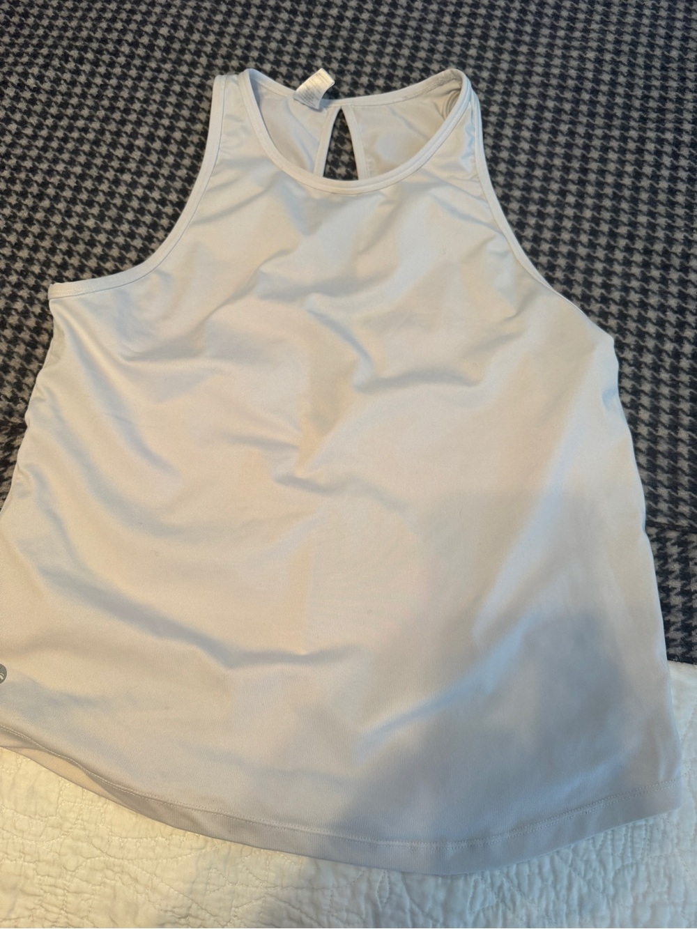 Senita Athletics White Racerback Tank